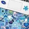 10/30/50PCS Blue Mix And Match Graffiti Waterproof Stickers Creative Trend Personality Decals Refrigerator HelmetGuitarWholesale