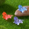 Tuindecoraties 24 PCS Glow-in-the-Dark Lizard Micro-Landscape Decors Mini Resin Dieren Figurines Cartoon Miniatuur Gloeiend