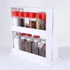 フック調味料収納ボックスシェルフ家庭用貯蓄場所白い多機能実用的なキッチンストレージトールオーガナイザー