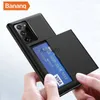 Cell Phone Cases Bananq Slide Card Slot Case For Samsung S24 S23 S22 S21 S20 Ultra Plus FE Shockproof Bag Cover Note 20 10 yq240330