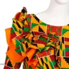 Nowy 2024 Bintarealwax African Maxi Casual Dress Bazin Riche Botton Print Wax Długie sukienki Dziewięć punktów rękawy plus rozmiar Afryka odzież WY9492 ES