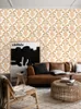 Wallpapers Luxo Damask Design Auto-adesivo Prateleira Gaveta Forro PVC Bancada Forro Shelving Proteger Papel Adesivo Armário Adesivo