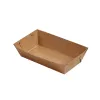 Disposable Dinnerware 5 Pcs Paper Serving Tray Kraft Coating Boat Shape Snack Open Box French Fries Chicken 20 X 6 3Cm Drop Delivery H Otnxs