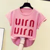 summer Plus Size Women Pullover Sweater Thin Rib Knitted Female Letter Print Tops Oversize Jumper Short Sleeve Sueters De Mujer p03J#