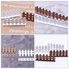 Garden Decorations 10 PCS Dollhouse Fence Decorative Miniature Fences Wood Toys Prorn Small Picket Landscape Prornment