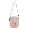 corduroy Single Shoulder Crossbody bag is Versatile for Outdoor Travel Fiable and Fresh And cute Little Bear for Students A44O#