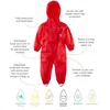 Dzieciowe garnitury deszczowe kałuża dziecko Onepiece płaszcz przeciwdeszczowy wodoodporne oddychające chłopcy na zewnątrz dziewczyny deszczowe ogólnie cienkie wentylację 240328