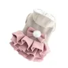 Dog Apparel Pet Dress With Multi-layer Skirt Two-leg Hooded Stylish Bow-tie Ball For Small Autumn