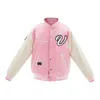 Męskie kurtki Vandy The Pink Varsity Patchwork HafderyCasual Loose University Kurtka Drop Relivery Ubrania odzieżowe Osterwearne płaszcze DH6QI