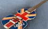 McCartney Hof H5001CT Violon contemporain Basse de luxe Drapeau de l'Angleterre Guitare électrique Flame Maple Back Side 2 511B Staple Pickup6306862