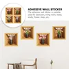 Wallpapers 4 stuks muursticker stickers woonkamer koelkast zelfklevende bloemen sticker 3D plantenvaas pvc plakkerig