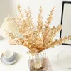 Decorative Flowers 5/3pcs Gold Eucalyptus Leaf Artificial Plants DIY Christmas Fake Plant Flower Bouquet Ornament Home Garden Party Wedding