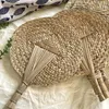 Decorative Figurines 1PC Handmade Rattan Straw Fan For Living Room Bedroom Wall Hanging DIY Wedding Party Home Decor Accessories