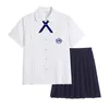 asian School Uniform Cosplay University Student Chinese Sailor Seifuku Girl Uniforms Set Navy Pleated Skirts Clothes Japanese J13x#