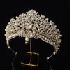 Headpieces Luxury Wedding Crown Tiaras Bridal Hair Accessories Crystal Pearl Baroque Diadema Elegant Women Crowns Bride Headdress Novia