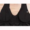 Damenbadebekleidung 2024 Sexy Plus Size Frauen Hohe Taille Badeanzug Solide Big Tankini Zwei Stücke Badeanzug 4XL