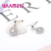 Dangle Earrings Classic Folk Style Sports Casual Double Color Charming Round With Geometric Five Pointed Star 925 Sterling Silver Ear Studs