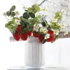 Flores decorativas 5 cachos decoração de frutas morango artificial natal berry vasos plantas flor ramo buquê casamento casa po adereços