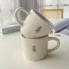 Tassen, leichte Luxus-Mode-Tasse, Keramik-Tasse, Kaffee, Haferflocken, Frühstück, Boutique, Küchenbedarf, einfacher Stil