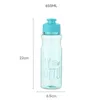 Bouteilles d'eau 650 ml extérieurs sport transparent en plastique de grande capacité