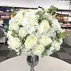 Bouquet de fausses fleurs décoratives en soie, Arrangement de boules de fleurs pour centres de Table de mariage