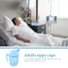 Bouteilles d'eau Sippy Cup Patient pratique paille Aldult boire pour la maternité avec couvercle et personnes âgées tasses exclusives régime liquide