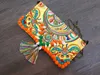 vintage handmade bag Embroidered women bags Yellow canvas tassel shell women menger bag C3zz#
