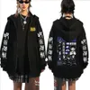 anime jujutsu kaisen harajuku satoru gojou manga hoodies plus size män höst vinter lg ärm blixtlås hoodie tröjor t5mq#