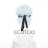 Perruques boruto générations suivantes mitsuki cosplay perruque courte bleu clair mixte thermure résistante à cheveux synthétique Wig + coiffeur + capuchon de perruque