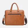 Skórzana teczka dla mężczyzn torebka torebka laptopa Dokument Dokument Dokument ramię busin vintage menger crossbody boczny designerka torba B9LU#