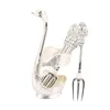 Dinnerware Sets Decorative Swan Base Holder Set Cutlery For Party Decoration