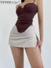 Jupes Skorts Demi TVVOVVIN côté jupe fendue femmes été conception américaine sens a-ligne jupe courte chaude Sexy femmes coréennes Skorts doux H8EY 240330