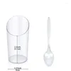 Vasos desechables, pajitas, taza de postre, helado, pudín transparente, contenedor de comida, suministros para fiestas, 70ml, 15 Uds.