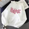 Bratz 편지 인쇄 플러스 크기 후드 스웨트 셔츠 남자 여자 까마귀 힙합 LG 슬리브 스트리트웨어 유니스 편안한 옷 탑 L00B#