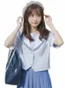 high quality sailor suit students school uniform for teens preppy style cos uniform JK fi Japanese Seifuku bow skirt shirt j7hR#