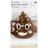 Tassen 380 ml Cartoon Smile Poop Tasse Tee Kaffeetasse Lustiger Humor Geschenk 3D Stapel mit Handgriffdeckel Bürotrinkgeschirr