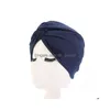 Bonnet / Skull Caps Mode Bohême Twist Turban Écharpe Femme Bandana Bandeau Femmes Hijab Chemo Cap Dames Head Wraps Musulman Dhgarden Dhvxq