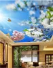 Wallpapers Po schilderij behang voor woonkamer slaapkamer muur decor papel de parede 3d blauwe hemel plafonds plafond