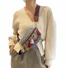 Винтажная женская сумка Hmg Vintage Tote Menger Hippie Этническая сумка через плечо с вышивкой Boho X1Tx #