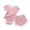 Kledingsets Babymeisjeskleding Zomer Body met korte mouwen T-shirts Broek Past Kinderen 2-delige outfits Tops