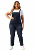 jumpsuits Women High waist plus size Casual Straight Ladies Female Denim Ankle-length Jeans Rompers 6XL 7XL 8XL 49bf#