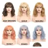 Synthetische Perücken Xtress Kurze Bob Perücke mit Pony Orange Farbe Lolita für Frauen Shoder Länge Welle Frisuren Party Cosplay Drop Lieferung Otxkj