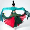 Traditionnel élégant broderie Fan danse Performance pratique vêtements chinois danse folklorique Costume femme Yangko porter K12N #