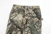 Jeans da uomo High Street Leaf Camo Pantaloni da uomo con pannello dritto Borsa da lavoro Jeans Articoli Y2k Pantalones Hombre Pantaloni extra large J240328