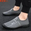 Casual Buty Slip-On Men Mesh Sport Mężczyzna wielki rozmiar 46 Running Man Low Top Blue Sneakers