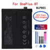 2023 anos 100% Bateria original BLP801 PARA OPPO 1 OnePlus 8T 9R Capacidade da bateria do telefone celular 4500mAh Baterias de substituição