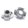 10/ 50pcs M3 M4 M5 M6 M8 M10 M12 Four Claws Nut T-nut Blind Pronged Insert T-Nut for Wood Furniture Hardware