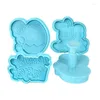 Bakning formar 4st Happy Easter 3D Egg Biscuit Mold Plastic Tool Cookie Cutter Fondant Party Diy Cake Decoration