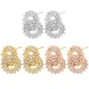 Boucles d'oreilles ZHUKOU 8 forme pour femmes zircon cubique mode goujons en gros été Piercing VE805