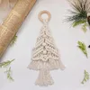 タペストリー手作りのクリスマスツリーdiy織りクリスマスルームの装飾壁のドアハンギング飾りホームバックグラウンドブランケットペンダント